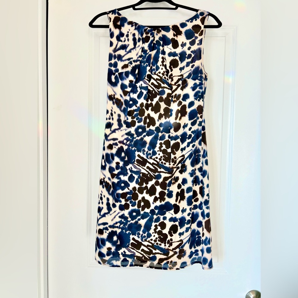 Anne Taylor black and blue dress